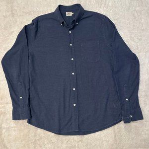 Faherty Stretch Oxford Shirt 2.0 - Navy - Size Large